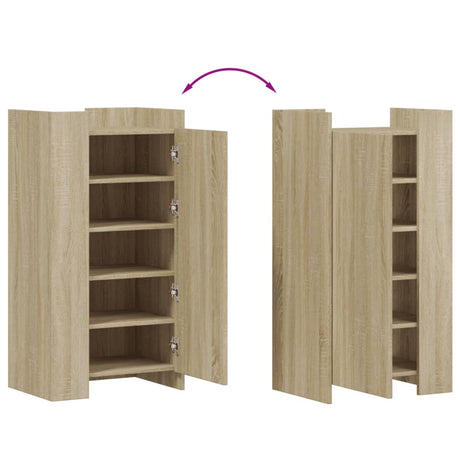 Schoenenkast 52x37,5x100 cm bewerkt hout sonoma eikenkleurig - AllerleiShop