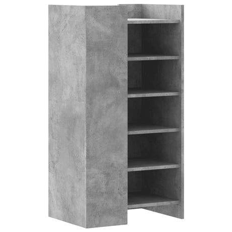 Schoenenkast 52x37,5x100 cm bewerkt hout betongrijs - AllerleiShop