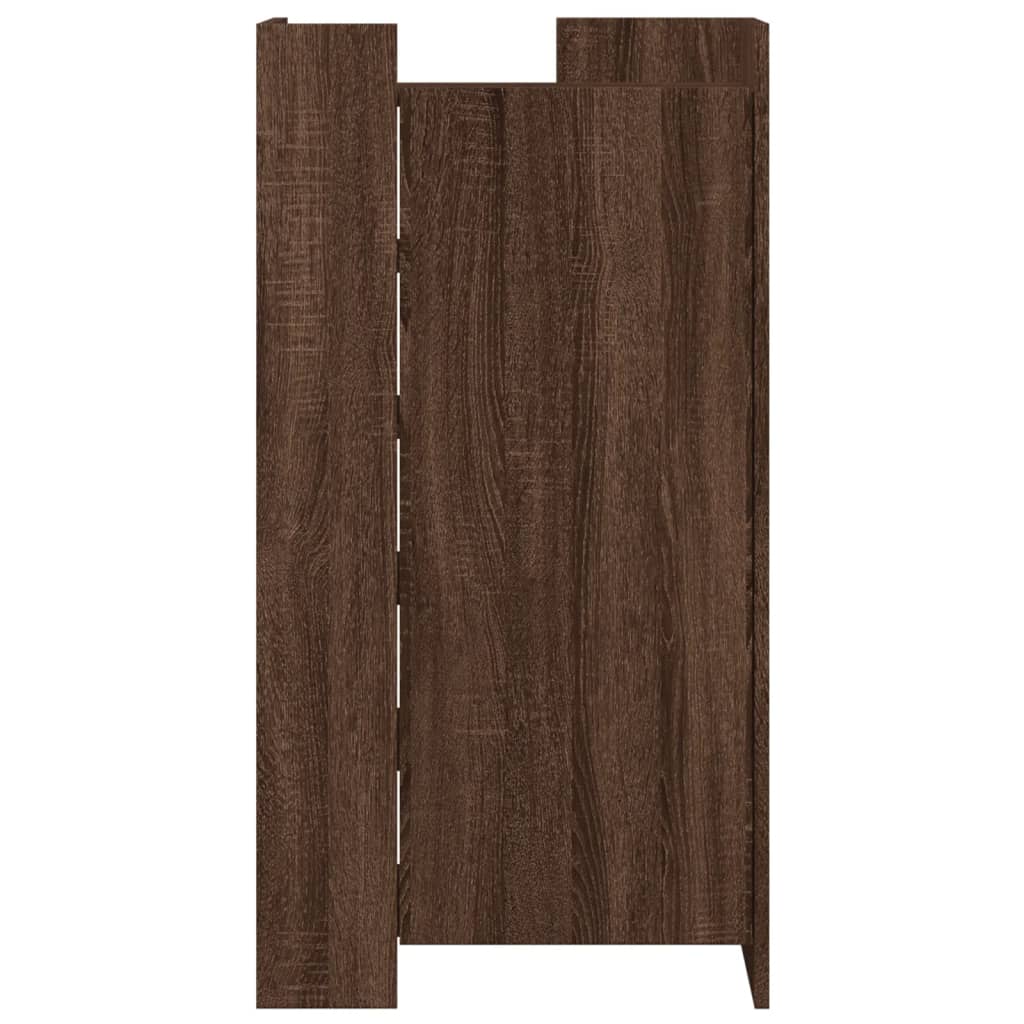 Schoenenkast 52x37,5x100 cm bewerkt hout bruin eikenkleurig - AllerleiShop