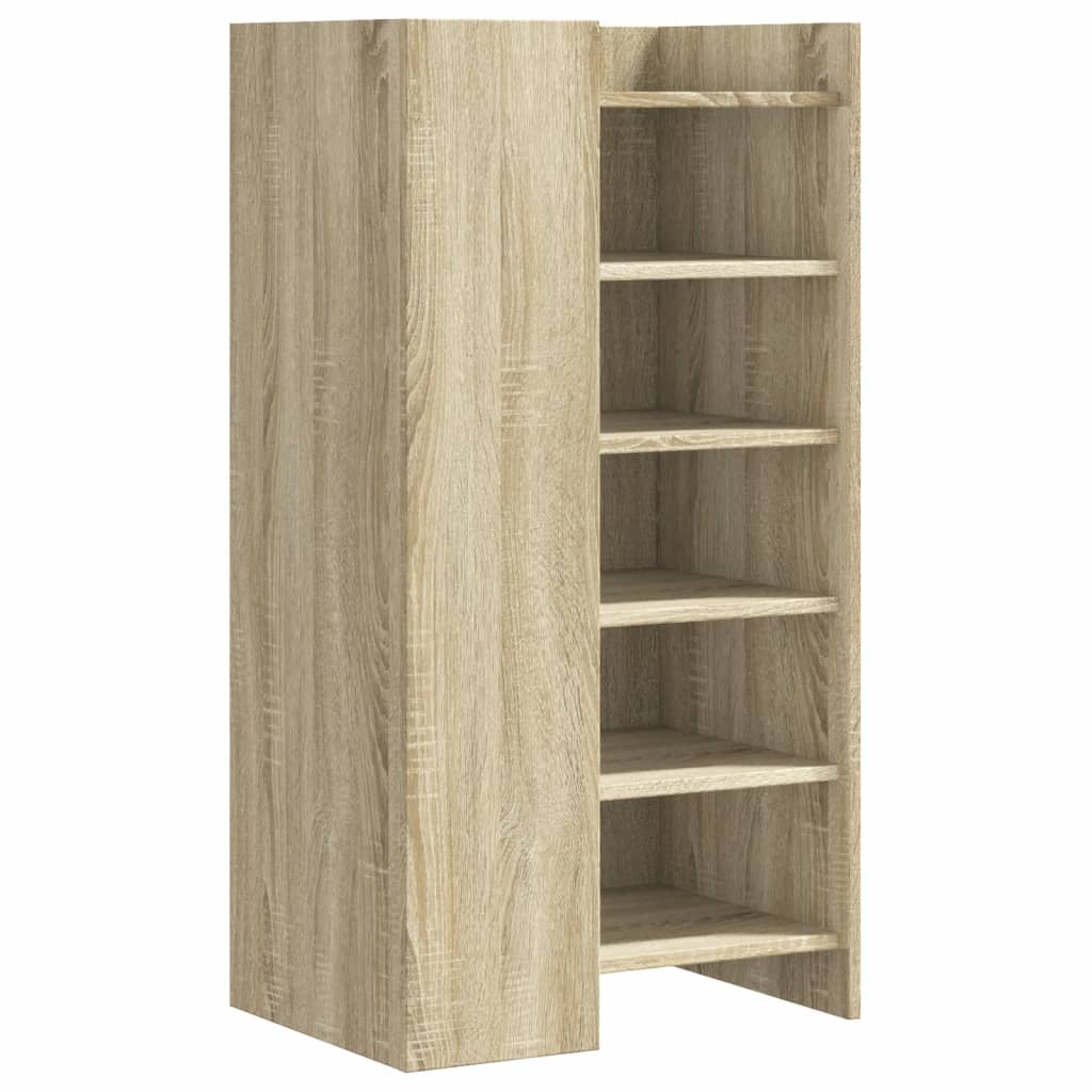 Schoenenkast 52x37,5x100 cm bewerkt hout sonoma eikenkleurig - AllerleiShop