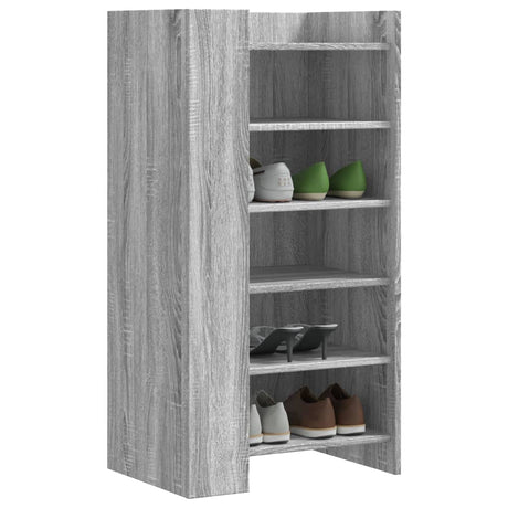 Schoenenkast 52x37,5x100 cm bewerkt hout grijs sonoma eiken - AllerleiShop