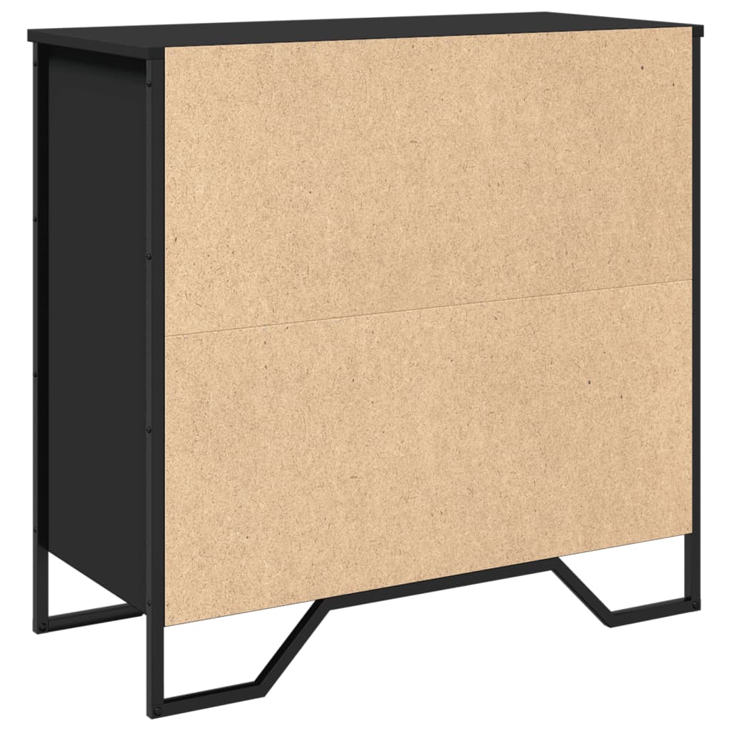 Dressoir 78x35,5x74,5 cm bewerkt hout zwart - AllerleiShop