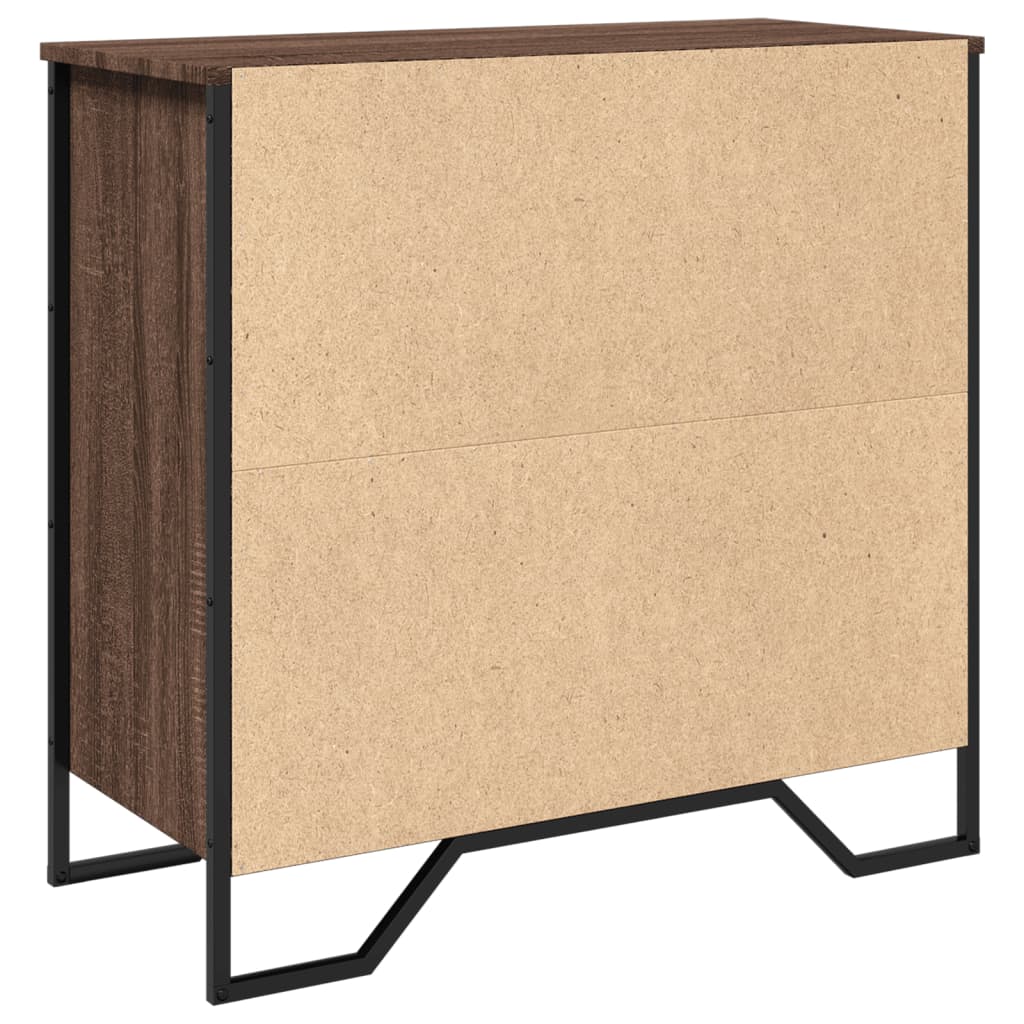 Dressoir 78x35,5x74,5 cm bewerkt hout bruin eikenkleur - AllerleiShop