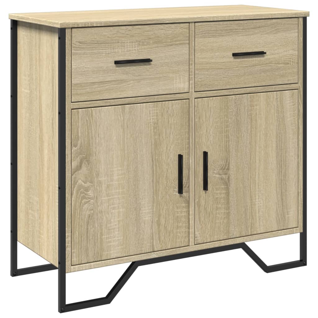 Dressoir 79.5x35,5x74,5 cm bewerkt hout sonoma eikenkleurig - AllerleiShop