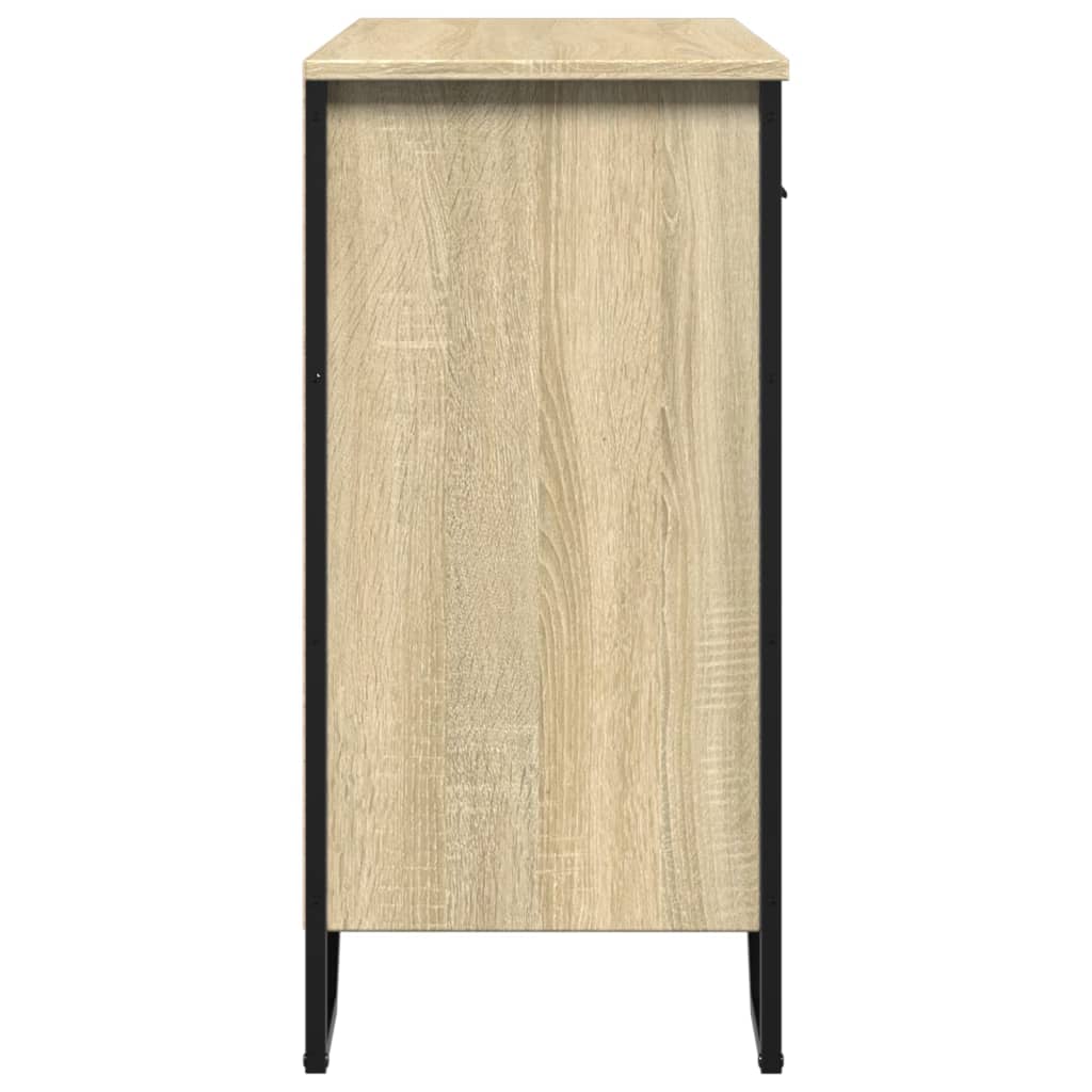 Dressoir 79.5x35,5x74,5 cm bewerkt hout sonoma eikenkleurig - AllerleiShop