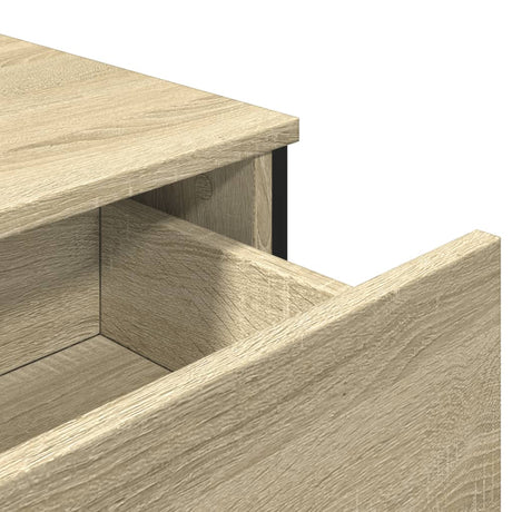 Dressoir 79.5x35,5x74,5 cm bewerkt hout sonoma eikenkleurig - AllerleiShop