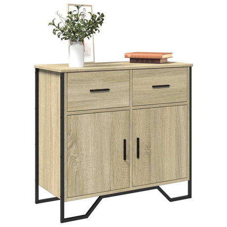 Dressoir 79.5x35,5x74,5 cm bewerkt hout sonoma eikenkleurig - AllerleiShop