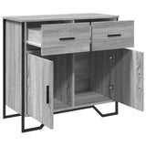 Dressoir 79.5x35,5x74,5 cm bewerkt hout grijs sonoma eikenkleur - AllerleiShop