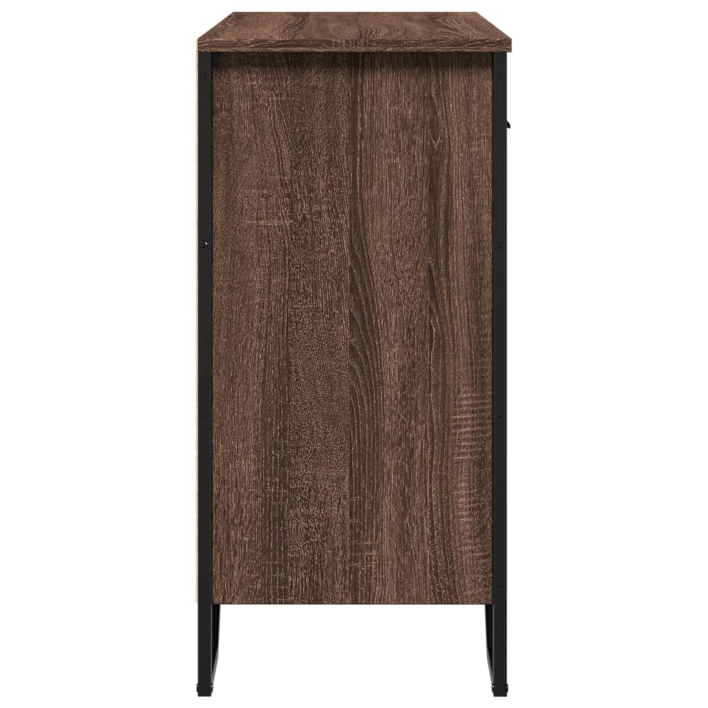 Dressoir 79.5x35,5x74,5 cm bewerkt hout bruin eikenkleur - AllerleiShop