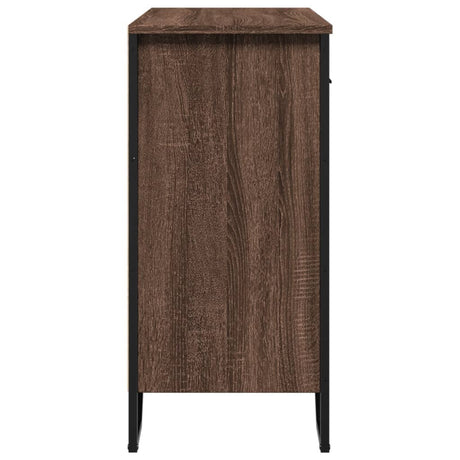 Dressoir 79.5x35,5x74,5 cm bewerkt hout bruin eikenkleur - AllerleiShop