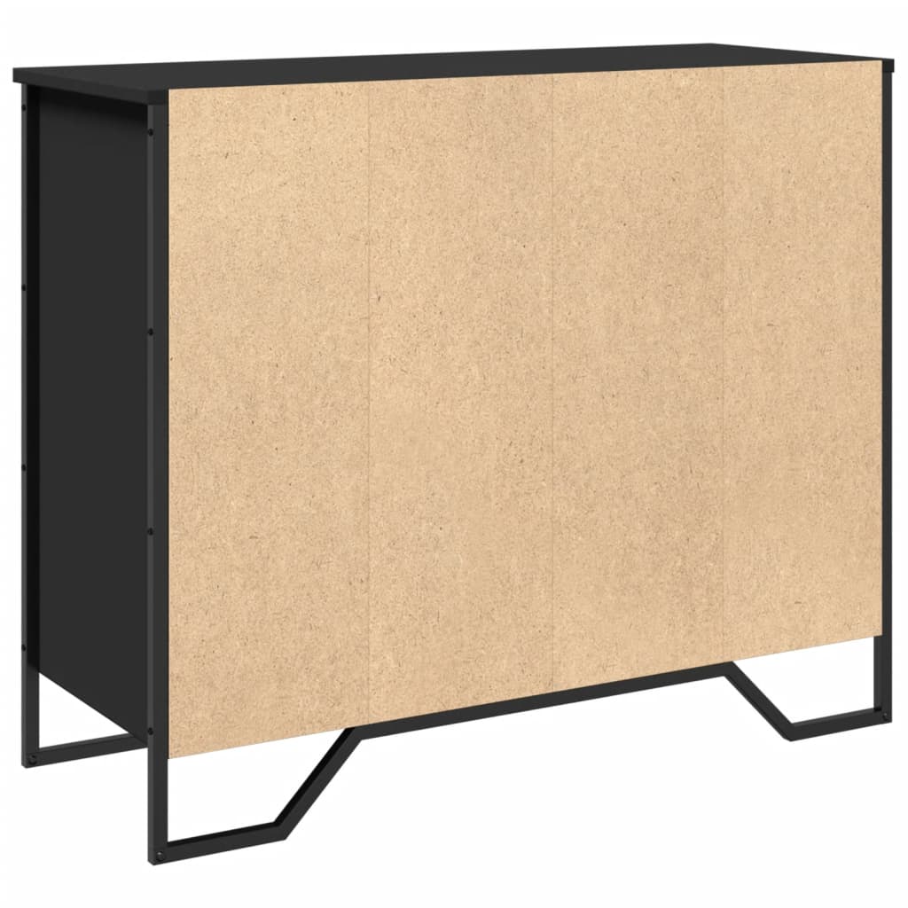 Dressoir 91x35,5x74,5 cm bewerkt hout zwart - AllerleiShop