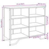 Dressoir 91x35,5x74,5 cm bewerkt hout sonoma eikenkleurig - AllerleiShop