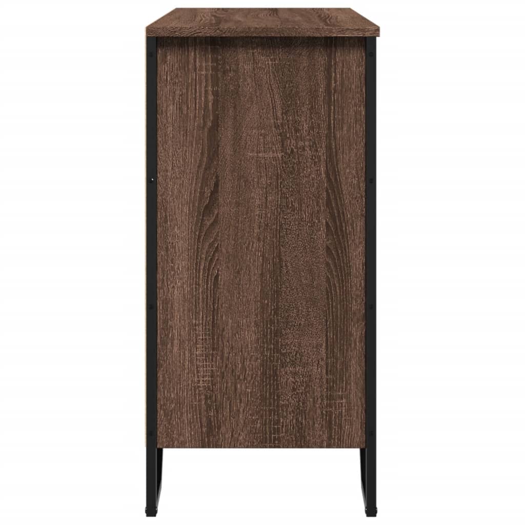 Dressoir 91x35,5x74,5 cm bewerkt hout bruin eikenkleur - AllerleiShop