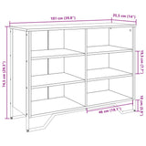 Dressoir 101x35,5x74,5 cm bewerkt hout sonoma eikenkleurig - AllerleiShop