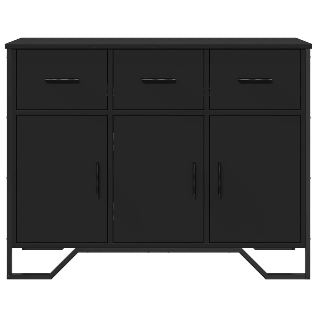 Dressoir 97x32,5x74,5 cm bewerkt hout zwart - AllerleiShop