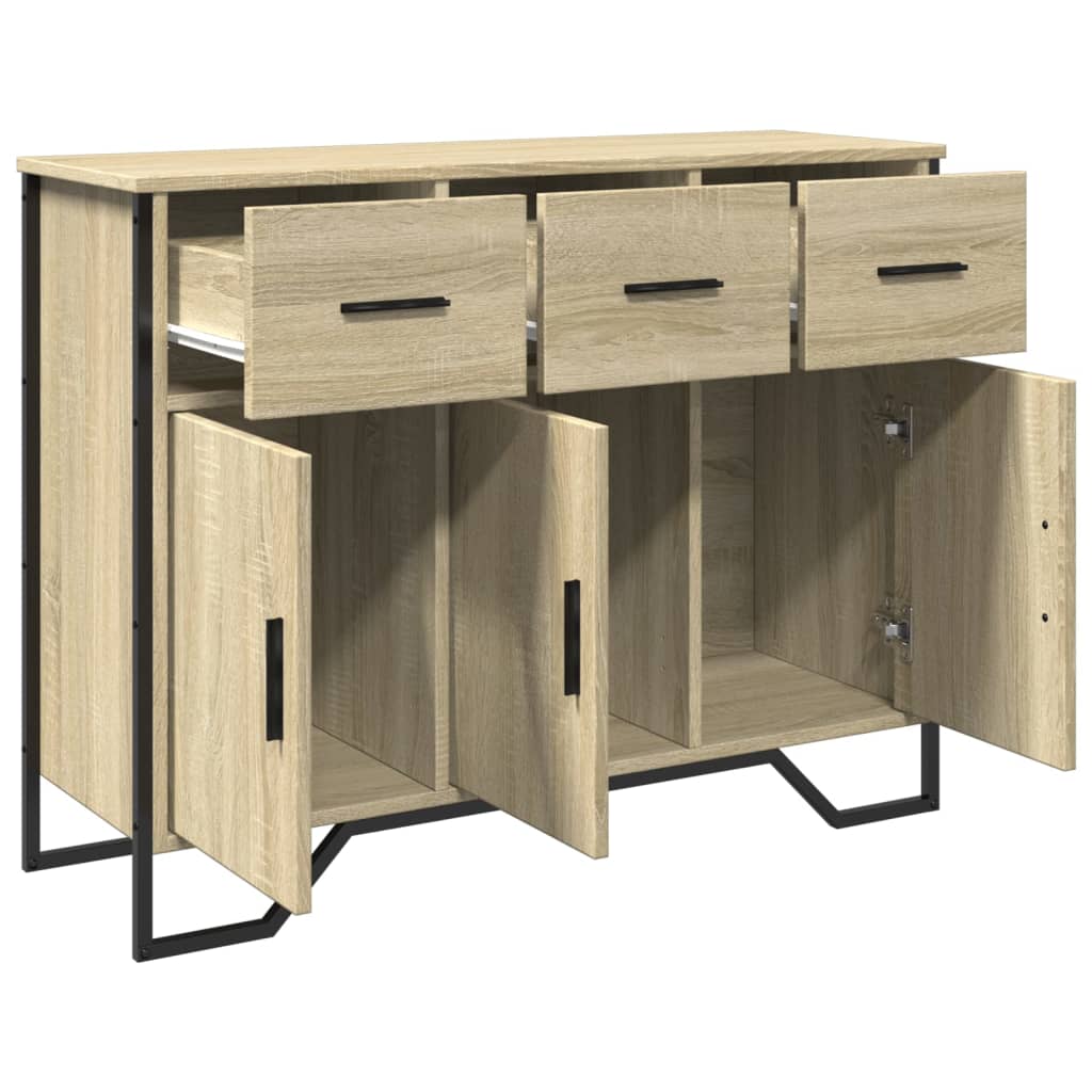 Dressoir 97x32,5x74,5 cm bewerkt hout sonoma eikenkleurig - AllerleiShop