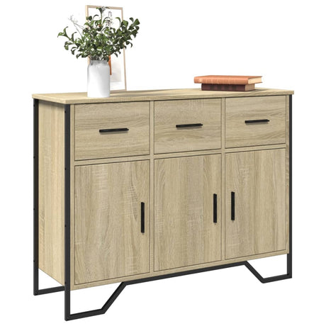 Dressoir 97x32,5x74,5 cm bewerkt hout sonoma eikenkleurig - AllerleiShop