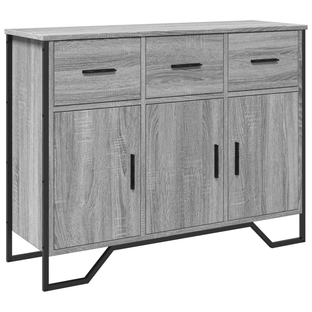 Dressoir 97x32,5x74,5 cm bewerkt hout grijs sonoma eikenkleur - AllerleiShop