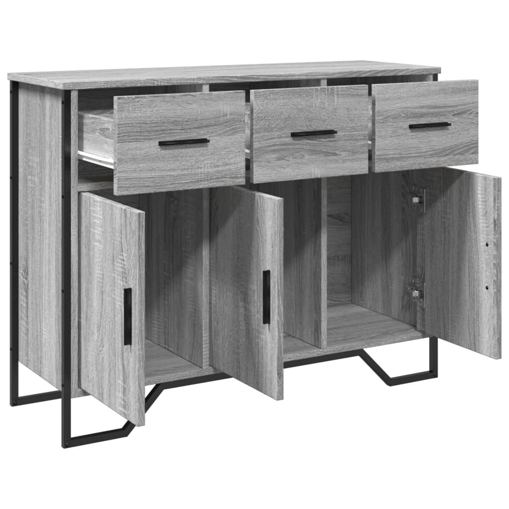 Dressoir 97x32,5x74,5 cm bewerkt hout grijs sonoma eikenkleur - AllerleiShop