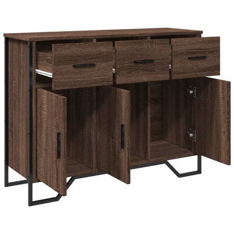 Dressoir 97x32,5x74,5 cm bewerkt hout bruin eikenkleur - AllerleiShop