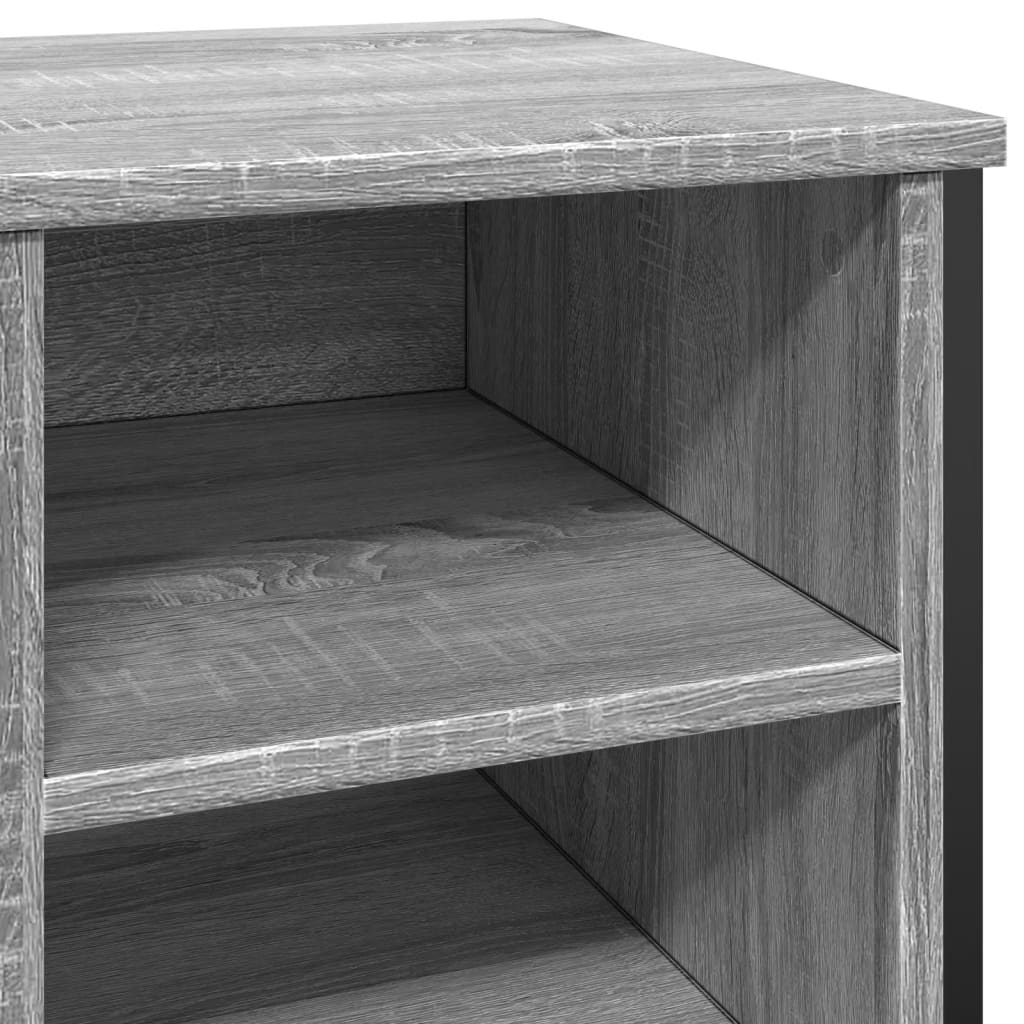 Schoenenkast 90x38x61,5 cm bewerkt hout grijs sonoma eikenkleur - AllerleiShop