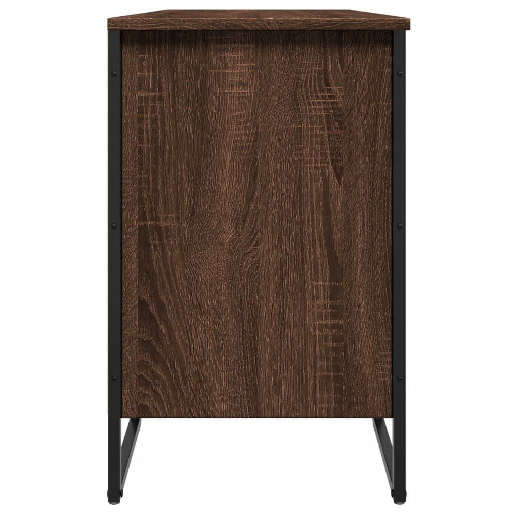 Schoenenkast 90x38x61,5 cm bewerkt hout bruin eikenkleurig - AllerleiShop