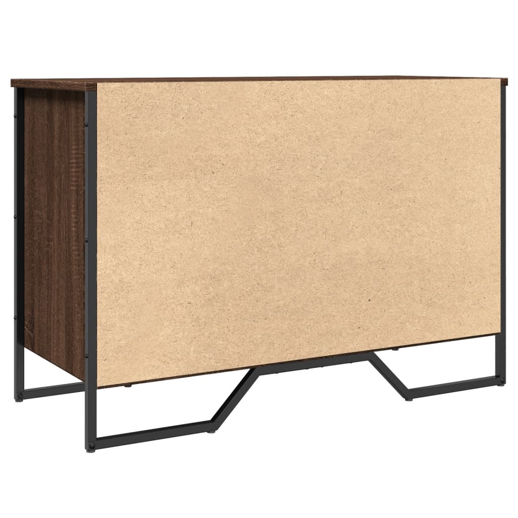 Schoenenkast 90x38x61,5 cm bewerkt hout bruin eikenkleurig - AllerleiShop