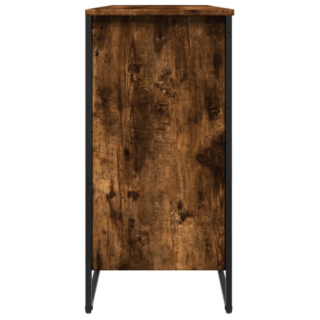 Schoenenkast 80x38x78 cm bewerkt hout gerookt eikenkleurig - AllerleiShop