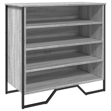 Schoenenkast 80x38x78 cm bewerkt hout grijs sonoma eikenkleurig - AllerleiShop