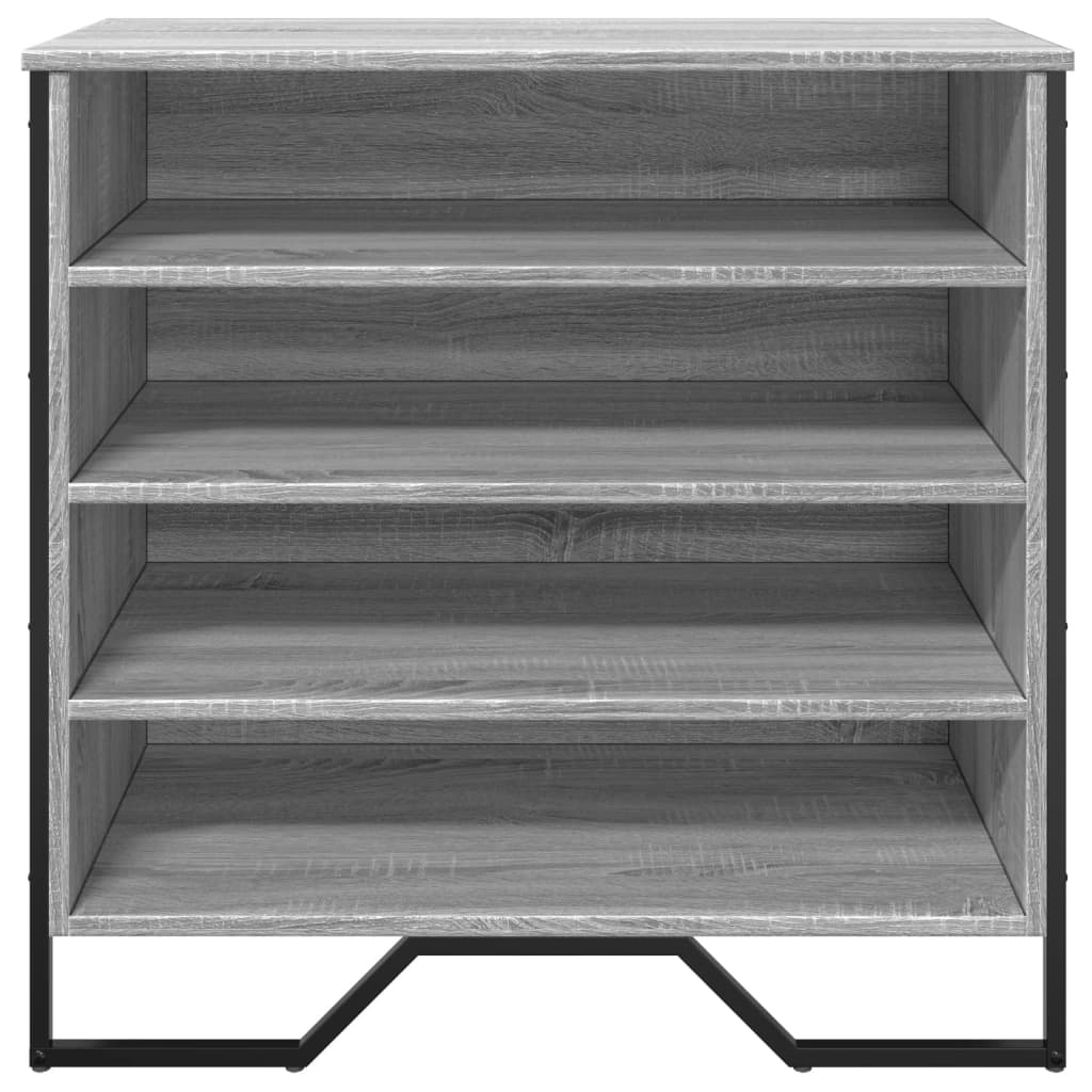 Schoenenkast 80x38x78 cm bewerkt hout grijs sonoma eikenkleurig - AllerleiShop