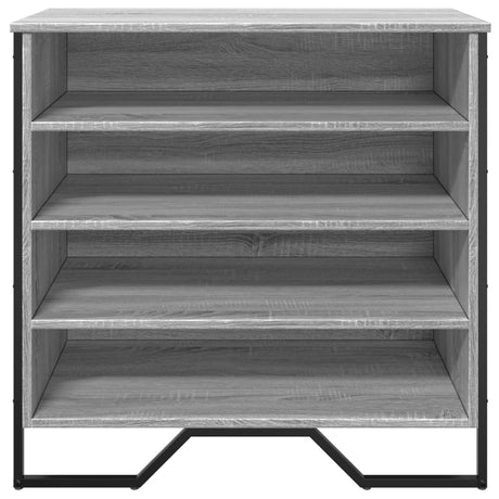 Schoenenkast 80x38x78 cm bewerkt hout grijs sonoma eikenkleurig - AllerleiShop