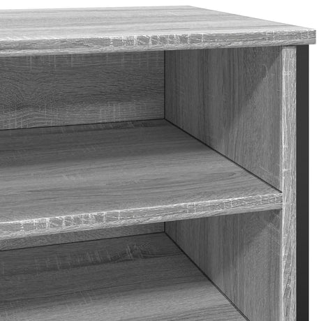 Schoenenkast 80x38x78 cm bewerkt hout grijs sonoma eikenkleurig - AllerleiShop