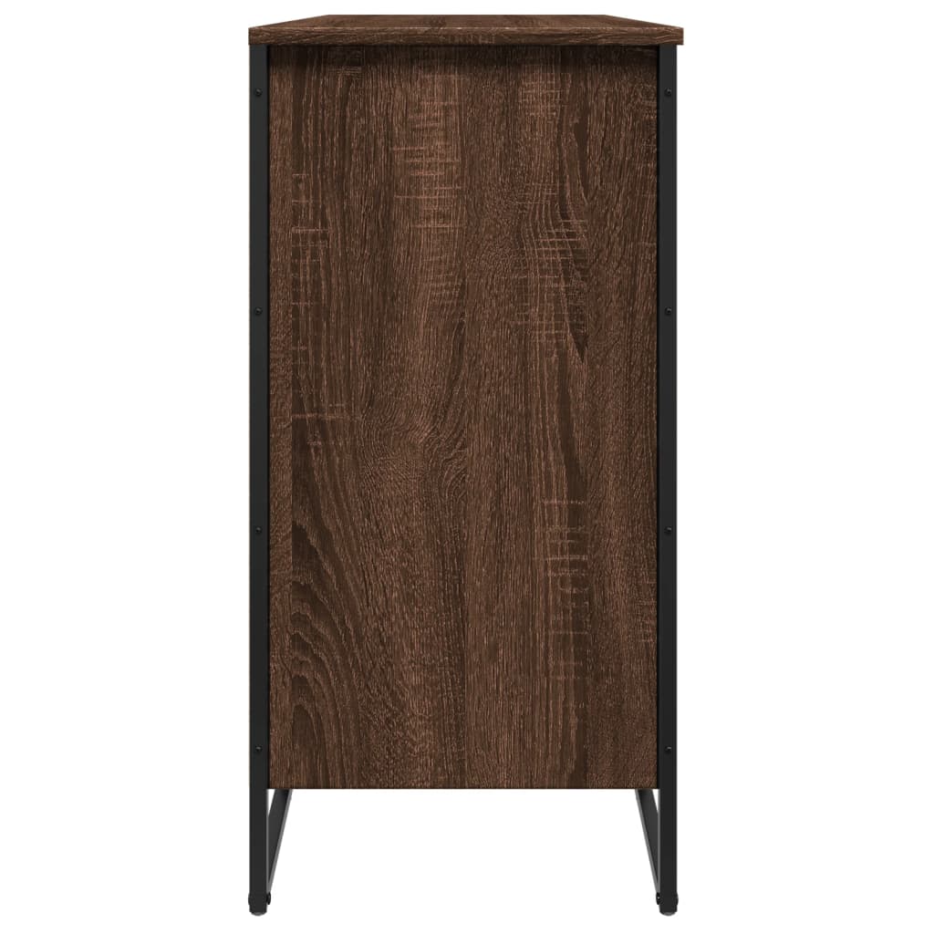 Schoenenkast 80x38x78 cm bewerkt hout bruin eikenkleurig - AllerleiShop