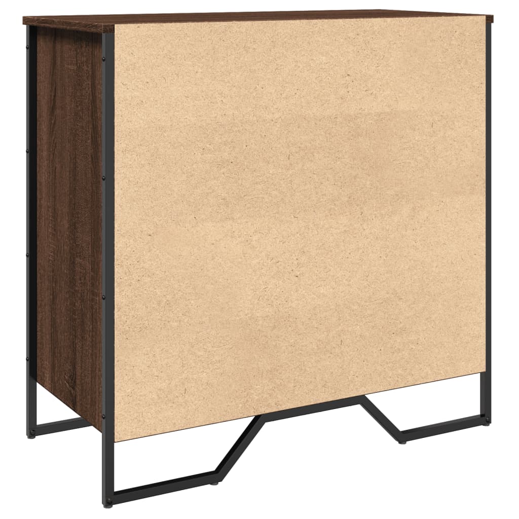 Schoenenkast 80x38x78 cm bewerkt hout bruin eikenkleurig - AllerleiShop