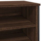 Schoenenkast 80x38x78 cm bewerkt hout bruin eikenkleurig - AllerleiShop