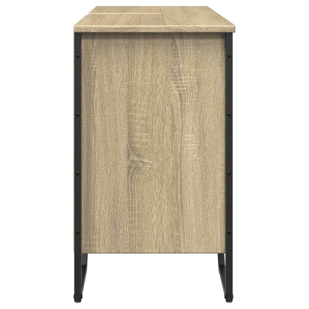 Wastafelkast 91x35x60 cm bewerkt hout sonoma eikenkleurig - AllerleiShop