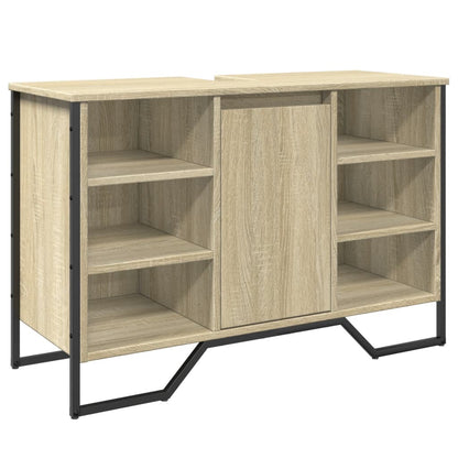 Wastafelkast 91x35x60 cm bewerkt hout sonoma eikenkleurig - AllerleiShop