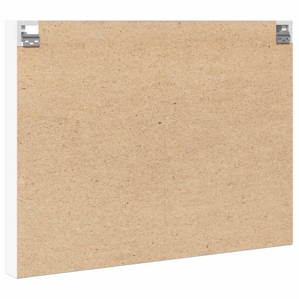 Vitrinekast 100x8,5x75 cm bewerkt hout wit - AllerleiShop