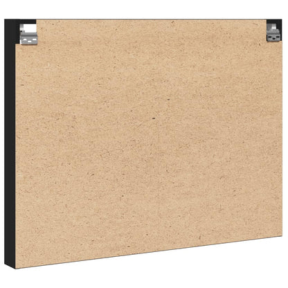 Vitrinekast 100x8,5x75 cm bewerkt hout zwart - AllerleiShop