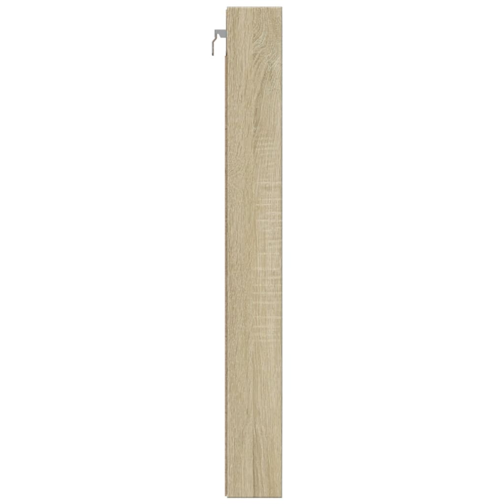 Vitrinekast 100x8,5x75 cm bewerkt hout sonoma eikenkleurig - AllerleiShop