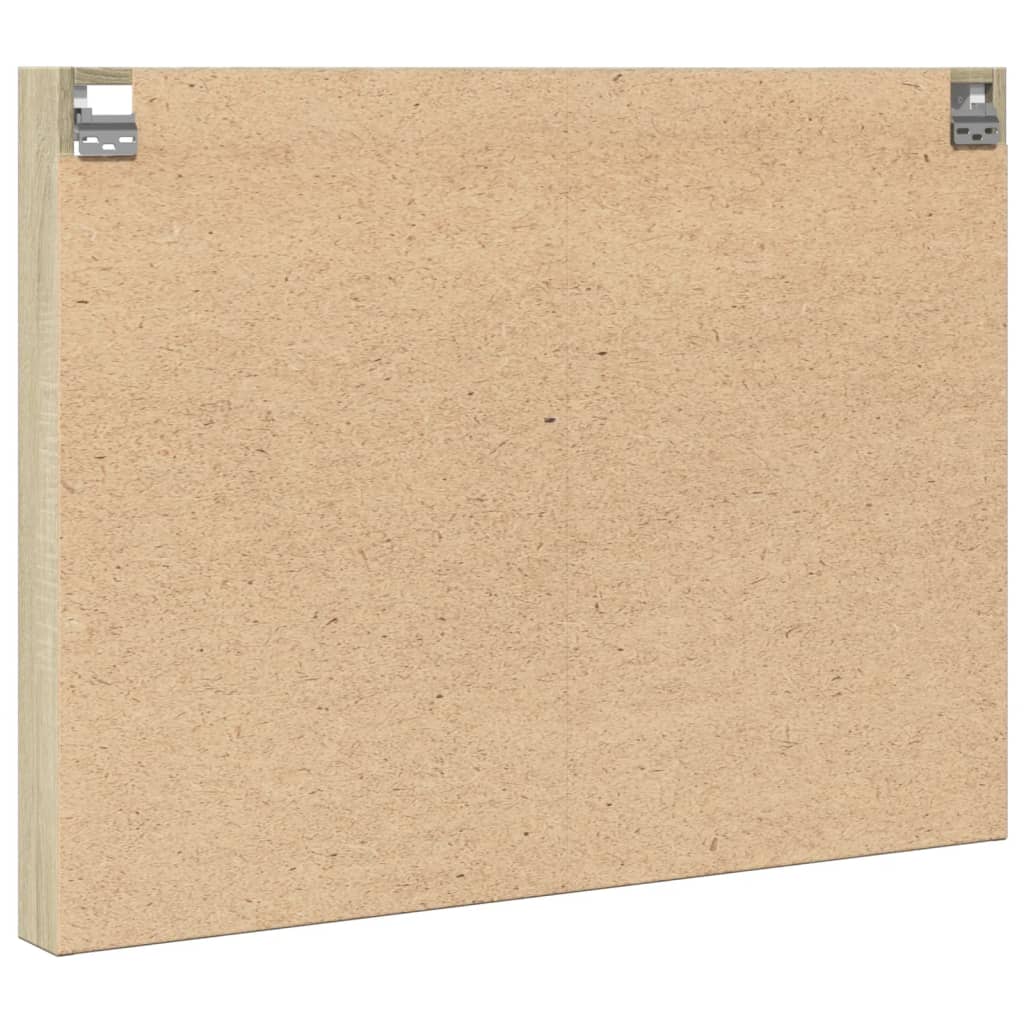 Vitrinekast 100x8,5x75 cm bewerkt hout sonoma eikenkleurig - AllerleiShop