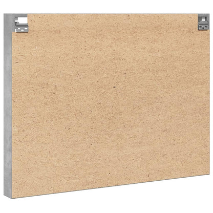 Vitrinekast 100x8,5x75 cm bewerkt hout betongrijs - AllerleiShop