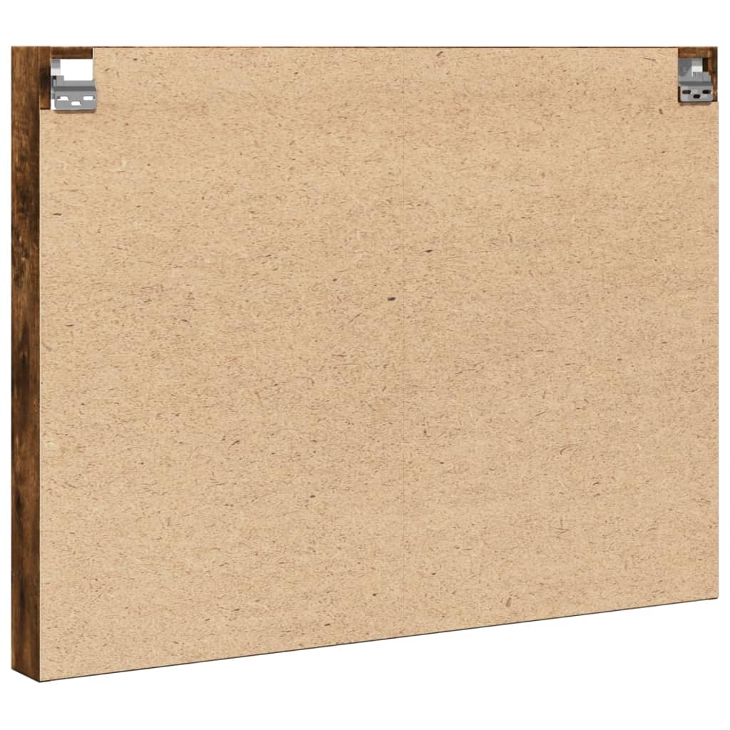 Vitrinekast 100x8,5x75 cm bewerkt hout gerookt eikenkleurig - AllerleiShop