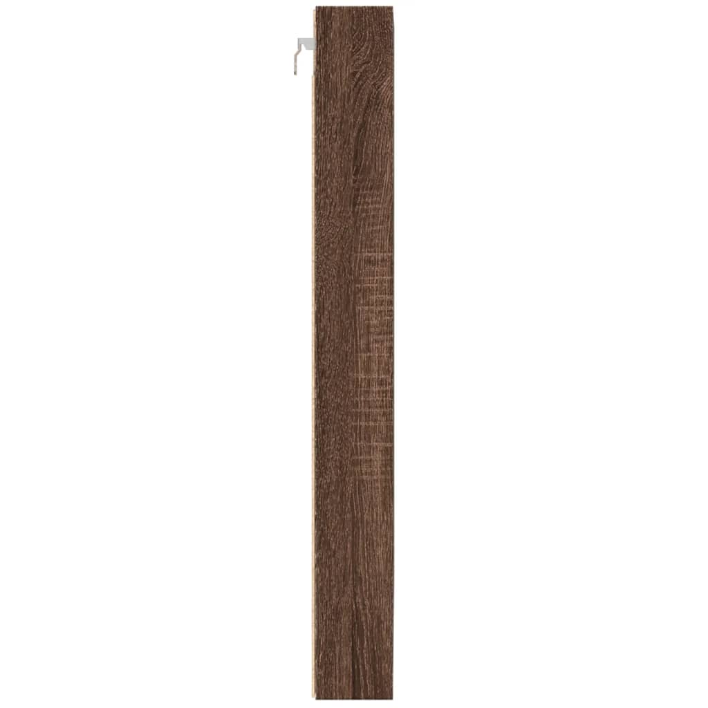 Vitrinekast 100x8,5x75 cm bewerkt hout bruin eikenkleur - AllerleiShop