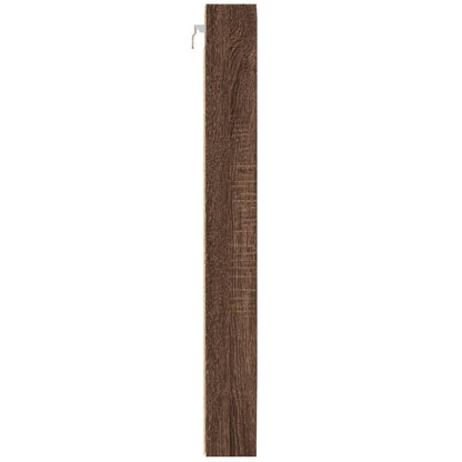 Vitrinekast 100x8,5x75 cm bewerkt hout bruin eikenkleur - AllerleiShop