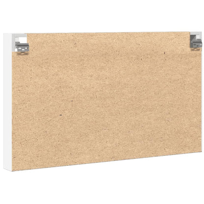 Vitrinekast 100x8,5x58 cm bewerkt hout wit - AllerleiShop