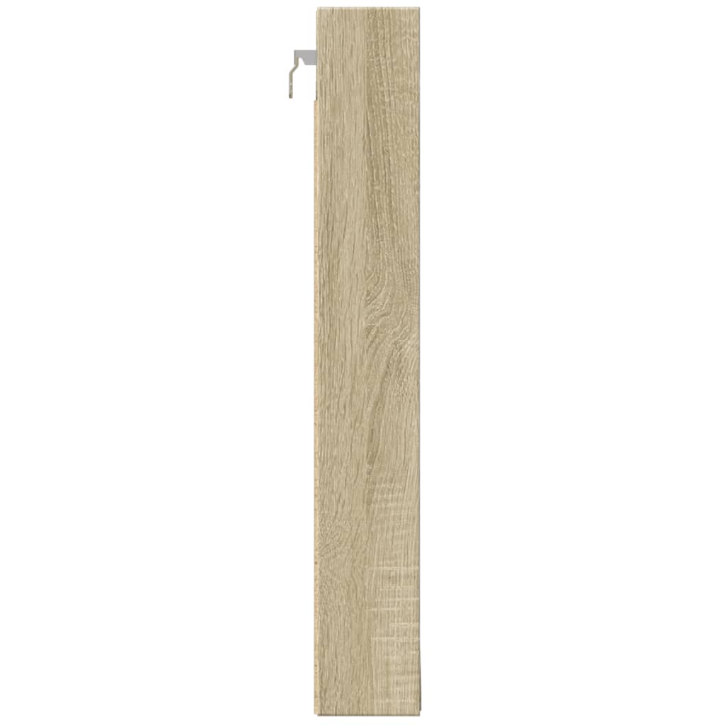 Vitrinekast 100x8,5x58 cm bewerkt hout sonoma eikenkleurig - AllerleiShop