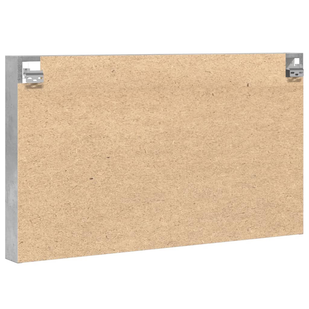 Vitrinekast 100x8,5x58 cm bewerkt hout betongrijs - AllerleiShop