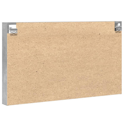 Vitrinekast 100x8,5x58 cm bewerkt hout betongrijs - AllerleiShop