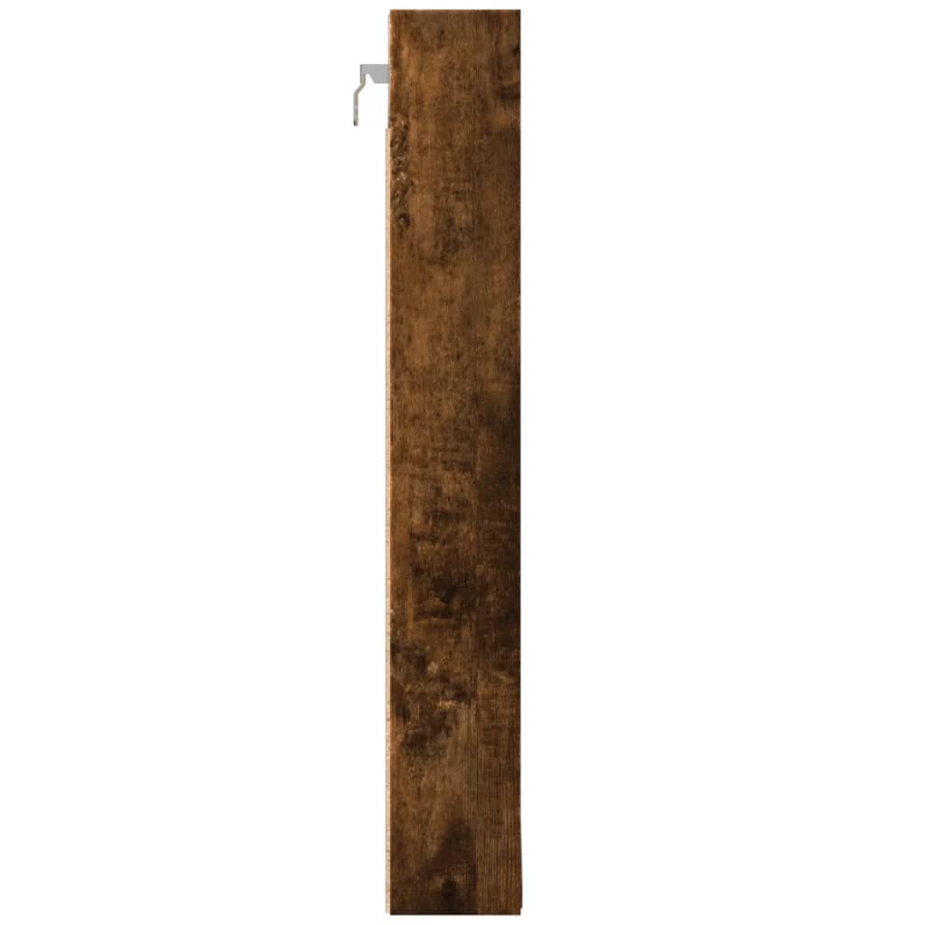 Vitrinekast 100x8,5x58 cm bewerkt hout gerookt eikenkleurig - AllerleiShop